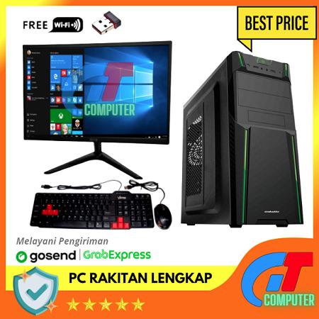 Jual PC GAMING AMD RYZEN 3400G-VGA Vega 11- HDD 500GB-Monitor 19