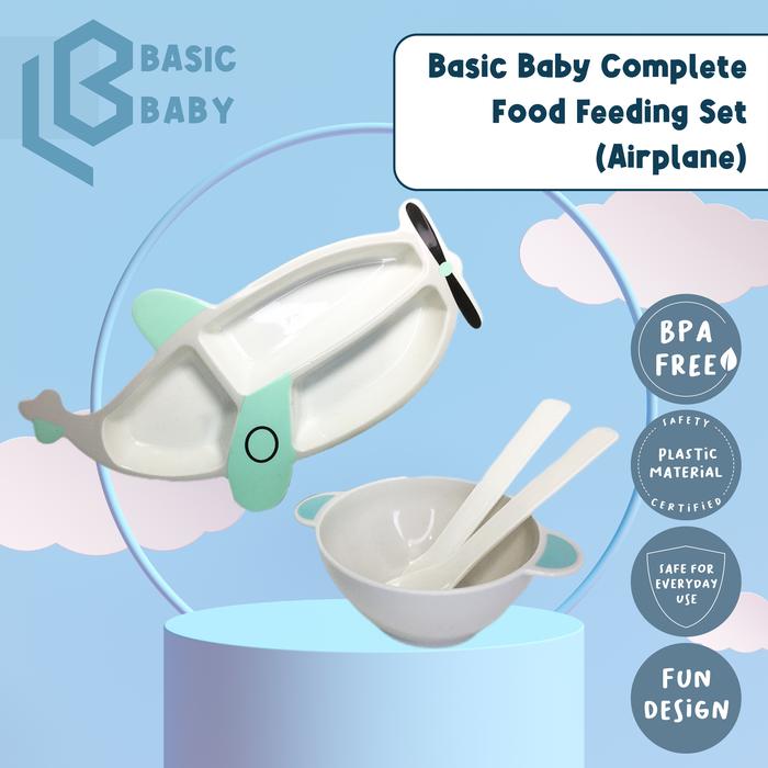 Gambar Basic Baby Complete Food Feeding Set - Aiplane dari BasicBaby Official Store undefined Tokopedia