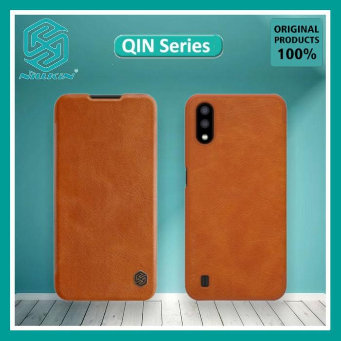 Gambar SAMSUNG GALAXY A01 A015 NILLKIN QIN LEATHER FLIP BOOK COVER HARD CASE - Cokelat dari Case Thebest Kota Administrasi Jakarta Pusat Tokopedia