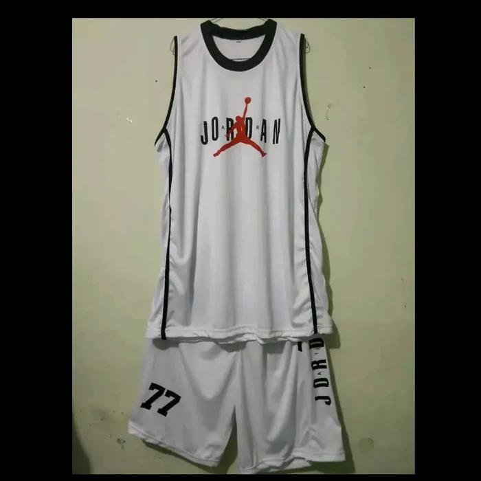 Jersey basket nba setelan air jordan jersey basket jordan jump man Putih,  S