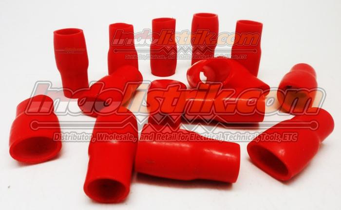 Gambar Vinyl End Cap / Pelindung Skun Kabel V 60 Nintoku - Merah dari INDOLISTRIK OFFICIAL TNG undefined Tokopedia