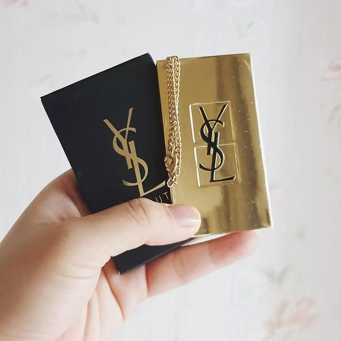 Gambar mini mirror compact chain cermin makeup ysl yvest saint laurent dari Tokyobeeshop undefined Tokopedia