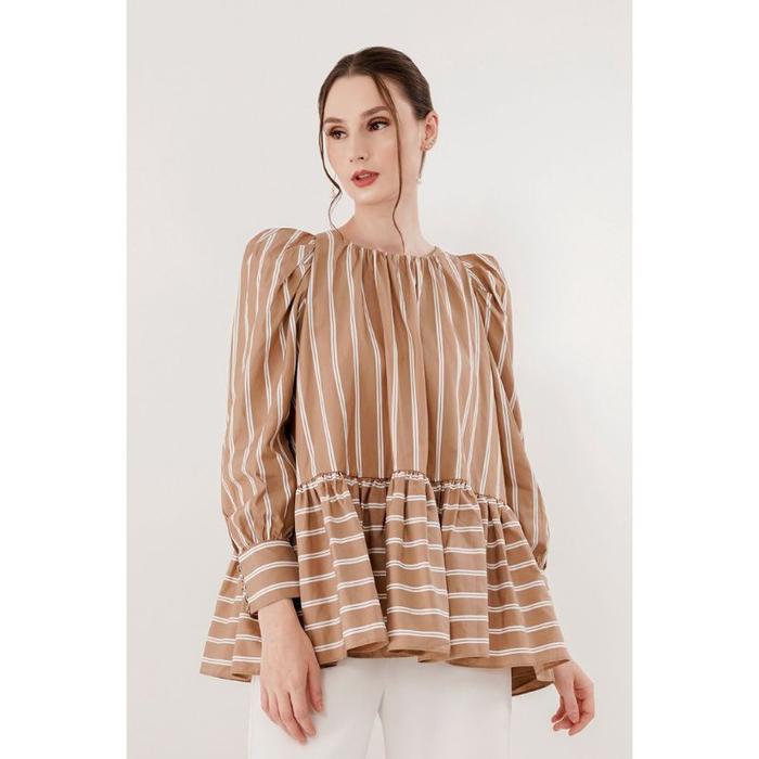 Gambar New Benang Jarum x Buttonscarves Loura top brown dari galleryandira undefined Tokopedia