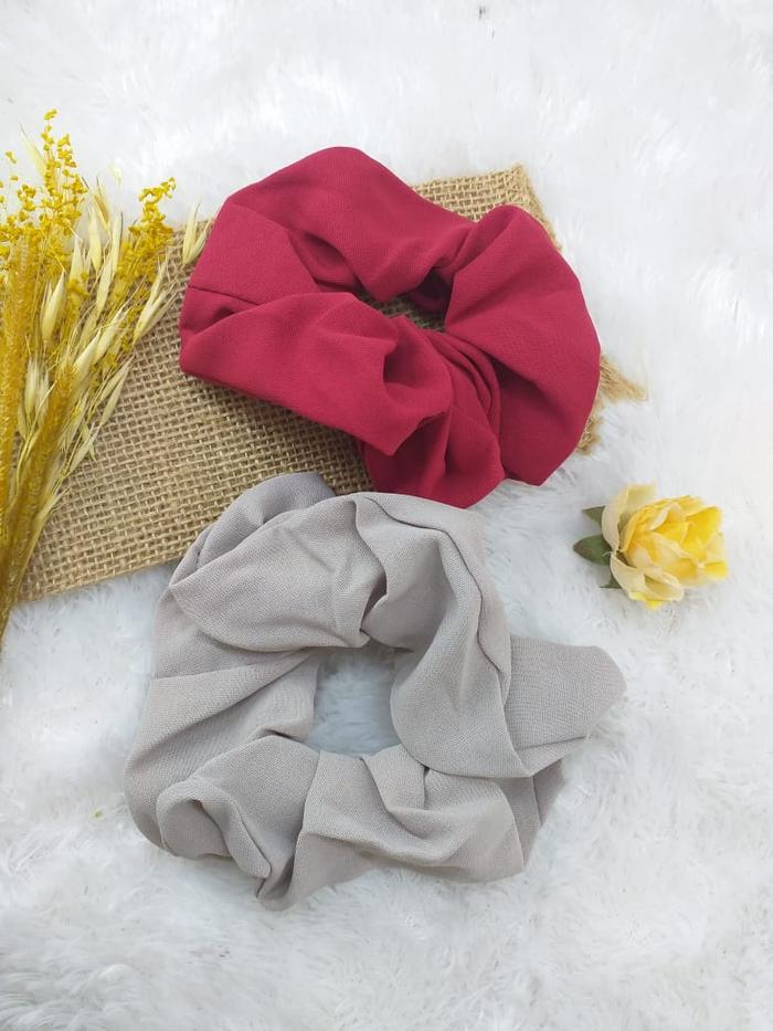 Gambar PAKET ISI 2PCS SCRUNCHIE HIJAB CEPOL KARET IKAT RAMBUT KOREA SCP002 - PAKET B dari Rich_Accessories undefined Tokopedia