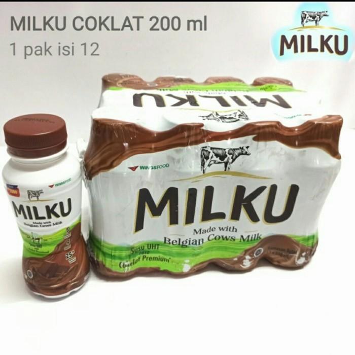 Gambar MILKU BOTOL COKLAT 200ML ISI @12X200ML dari Tjandra sembako undefined Tokopedia