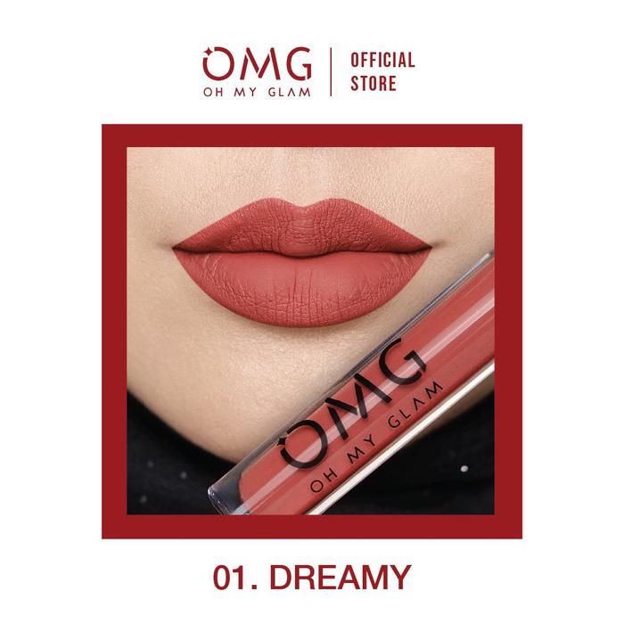 Gambar OMG Oh My Glam Matte Kiss Lip Cream 3,5gram - OMG Oh My Glam Matte - 01 DREAMY dari jojophoneshop undefined Tokopedia