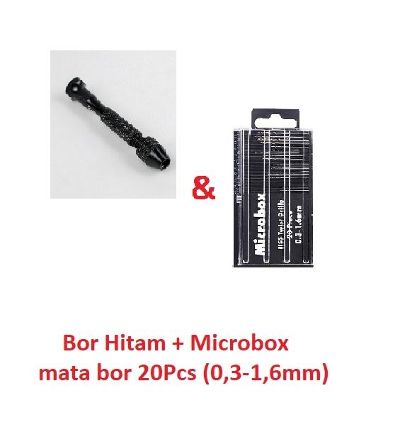 Gambar Bor Tangan Mini Micro Bor PCB Twist Micro Drill - F.Hitam Microbx dari PerkakasInAja undefined Tokopedia