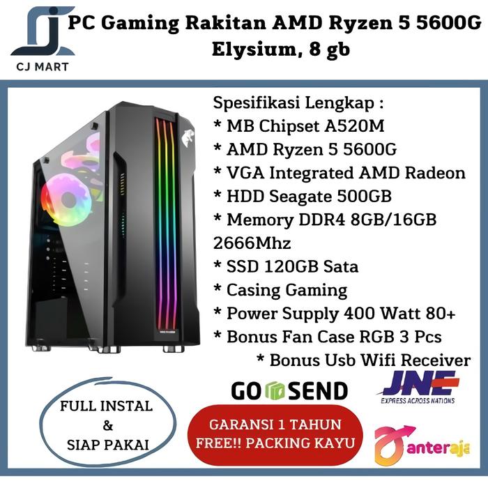 Jual PC Gaming Rakitan AMD Ryzen 5600G Aeromini, gb AQUA