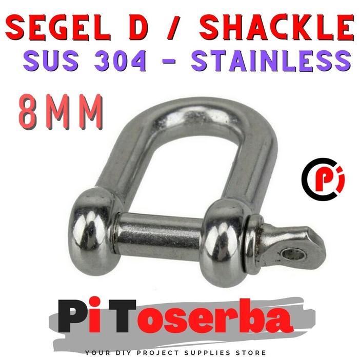 Gambar Segel D 8mm M8 SUS304 Stainless SHACKLE CLAMP SAMBUNGAN RANTAI SLING dari Pi Toserba undefined Tokopedia