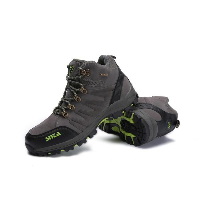 Gambar Sepatu Gunung Snta 493 Grey Blue Semi Waterproof - Boots Hiking/Campin - Grey Green, 43 dari Cuci  Gudang undefined Tokopedia