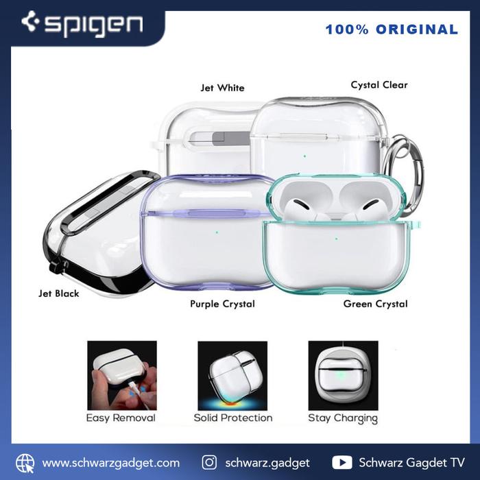 Case Airpods Pro Spigen Ultra Hybrid Anti Crack Hardcase Slim Casing  Green Crystal