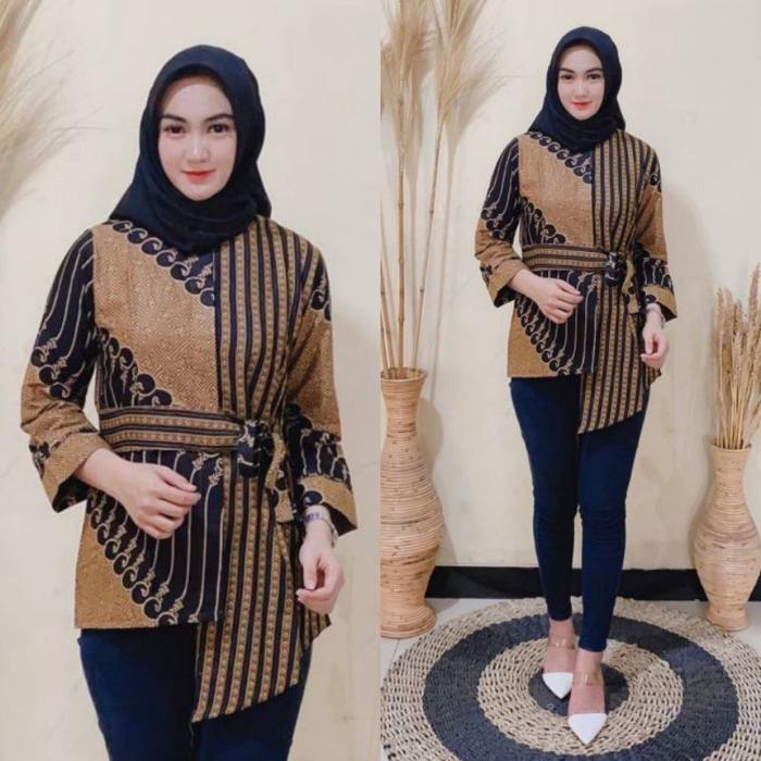 Gambar Batik wanita MODERN M.L.XL.XXL. Jumbo 3L.4L - SENO GENJI, XXL dari BATIKPUTRALIMA undefined Tokopedia