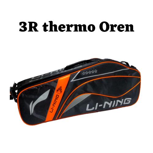 Gambar Tas Raket Badminton LN 3Resleting Thermo Guard - Oren dari cikal bag undefined Tokopedia