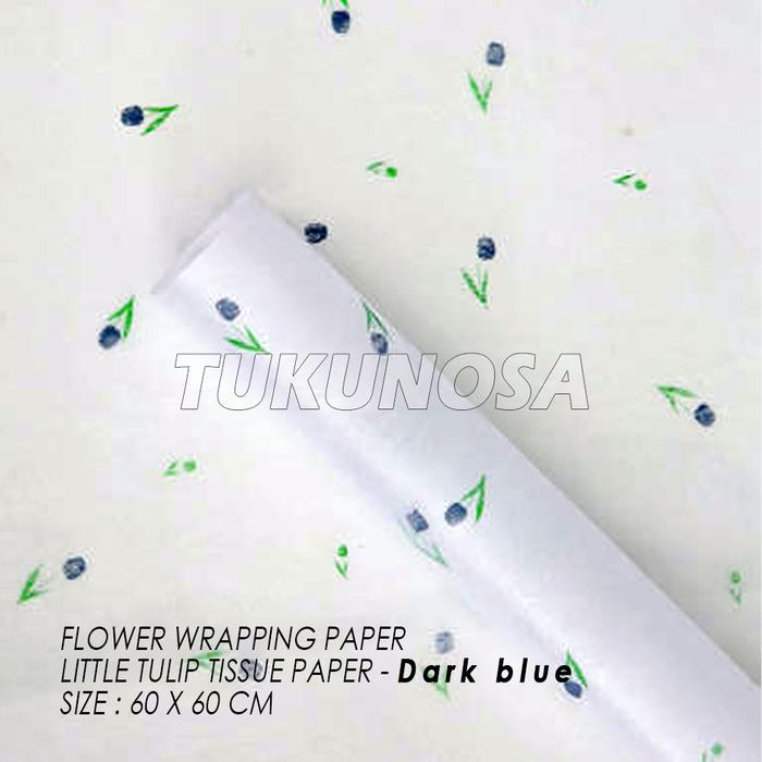Gambar FLOWER WRAPPING PAPER LITTLE TULIP TISSUE PAPER - KERTAS TISSUE BUKET - 101 DAK BLUE dari TUKUNOSA undefined Tokopedia