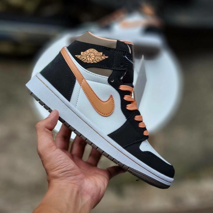 Peach Mocha Peach And Black Air Jordan Air Jordan Wmns Mid SE