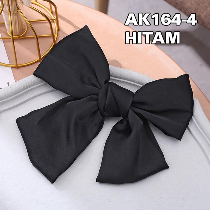 Gambar Jepit Rambut Korea Perempuan Dewasa Pita Besar Aksesoris Rambut AK164 - AK164-4 HITAM dari NOMIDE STORE undefined Tokopedia