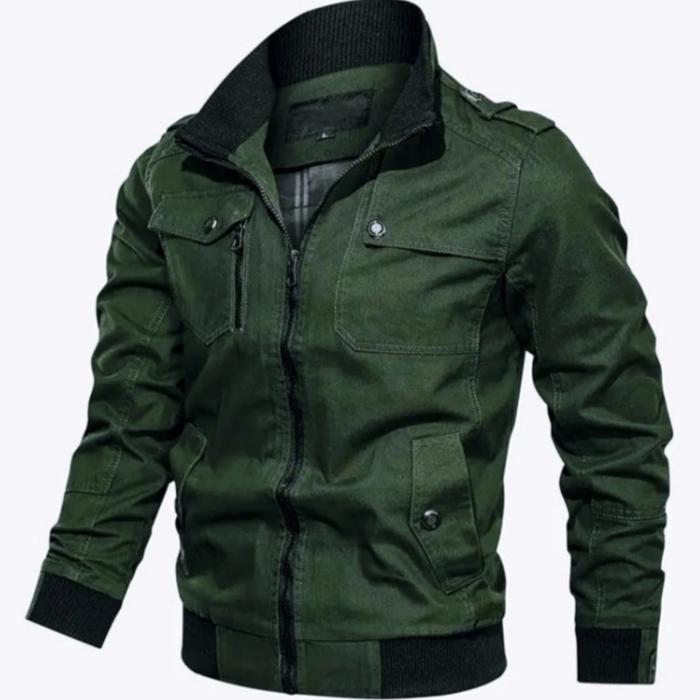 Jual jaket pria terbaru jaket biker TERBARU TERLARIS hijau army S