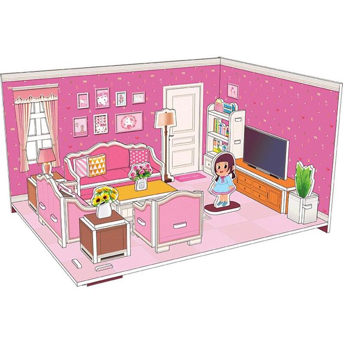 Gambar DIY 3D Foam Puzzle Mainan Edukasi Anak Miniatur Interior Rumah Rumahan - LIVINGROOMLARGE dari mimihouse.id undefined Tokopedia