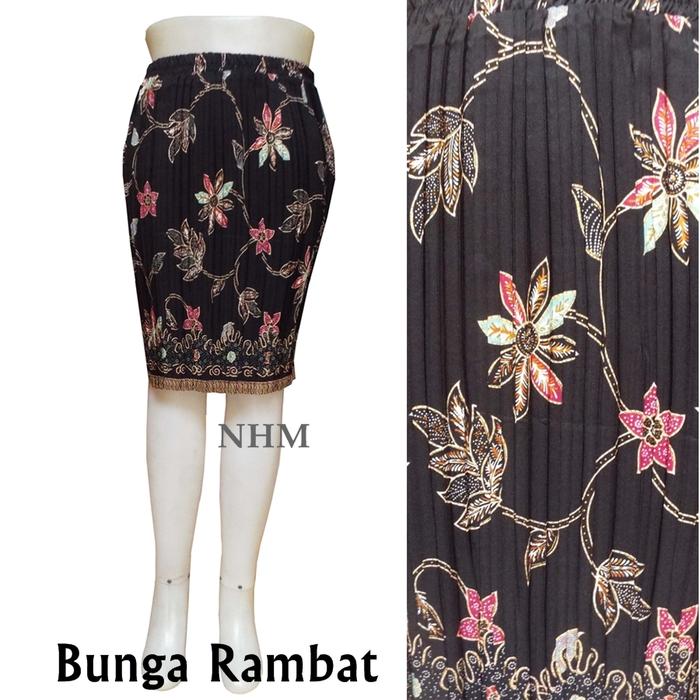 Gambar Rok Plisket Pendek Model Kebaya Terbaru - Bunga Rambat dari NHM Online Kota Bekasi Tokopedia
