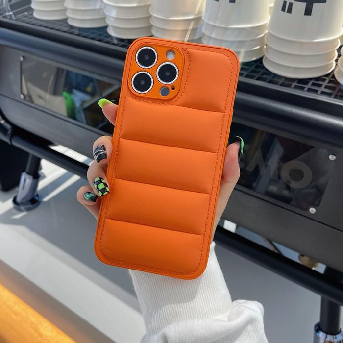 Gambar IPHONE 13 PRO MAX SOFT CASE COVER GAYA JAKET GELEMBUNG CASING AIRBAG - Orange dari Lukman prayetno undefined Tokopedia