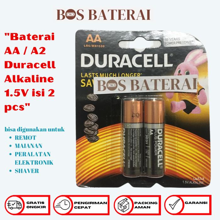 Gambar Baterai AA / A2 Duracell Alkaline 1.5V isi 2 pcs dari BOS BATERAI undefined Tokopedia
