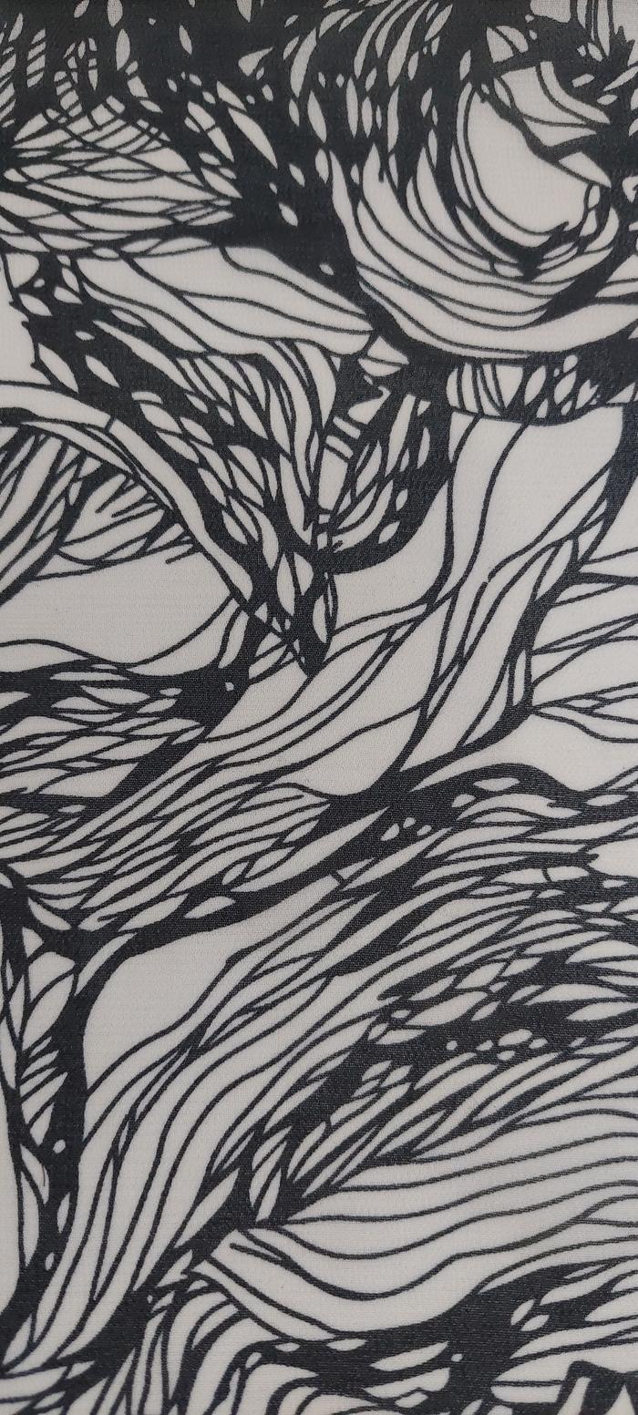 Gambar Kain Sifon Import Polyester Chiffon import per 0.5 mtr - Hitam Putih dari East Nusantara undefined Tokopedia