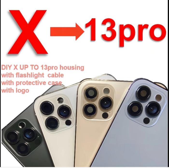 Gambar HOUSING IPHONE CUSTOM XR/XS/XSM MODEL 11/12/13/PRO/PROMAX - X-13PRO dari Fanscreate.id undefined Tokopedia