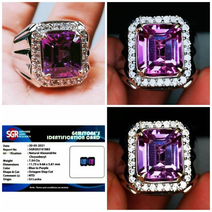 Gambar Cincin Batu Natural Alexandrite Chrysoberyl Top Luster + Memo dari Galeri Alam Nusantara undefined Tokopedia