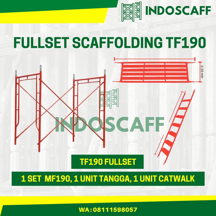 Gambar 1 Set Scaffolding Main Frame 190 + 1 unit Catwalk + 1 unit Tangga 190 - Galvanis dari Pusat Scaffolding Jabodetabek undefined 3 Tokopedia