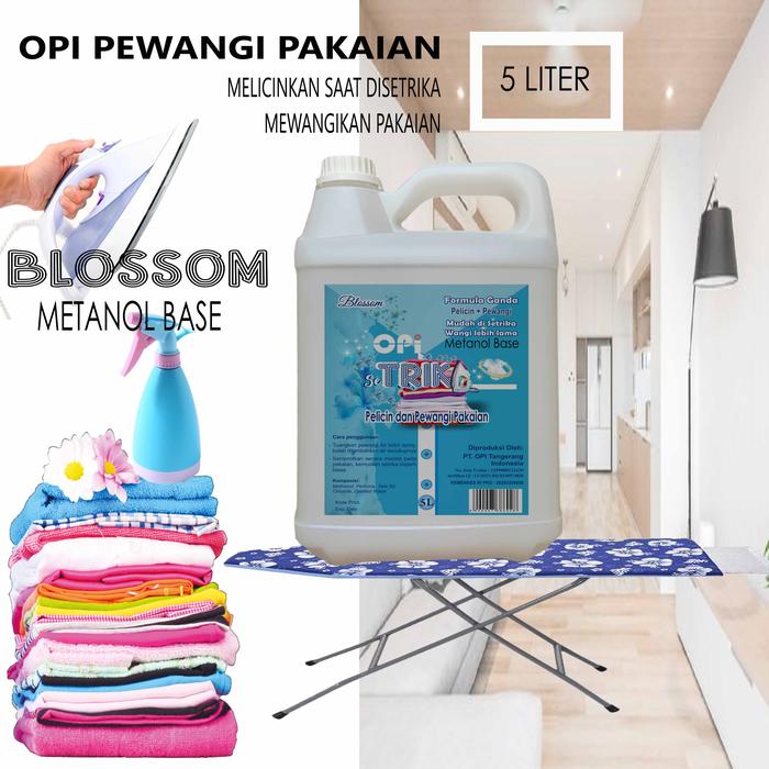 Gambar Pelicin dan pewangi pakaian (trika) OPI Pelicin saat disterika 5 Liter - Blosoom, Dasar Metanol dari Oke Sabun1 undefined Tokopedia