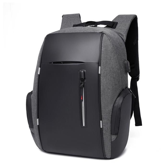 Gambar Techdoo Tas Ransel USB Charge Tas Laptop Tas Travel Anti Maling TR209 - Abu-abu dari Techdoo undefined Tokopedia