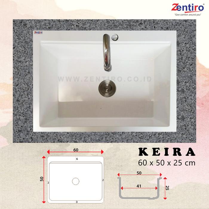 Gambar Kitchen Sink ZENTIRO KEIRA - Marble dari Zentiro Bathtub and Whirlpool undefined Tokopedia