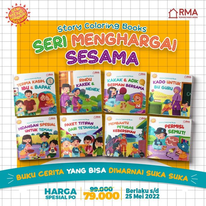 Gambar Story Coloring Books Seri Menghargai Sesama dari Hannan Corner undefined Tokopedia