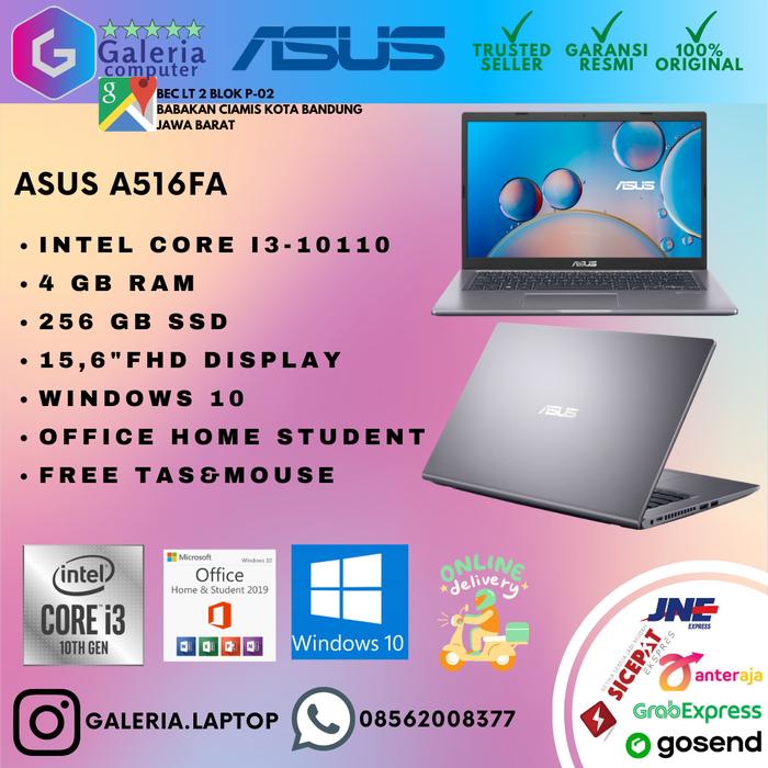 Asus A516fa I3 10110 4gb 256gb Ssd 156fhd W10ohs