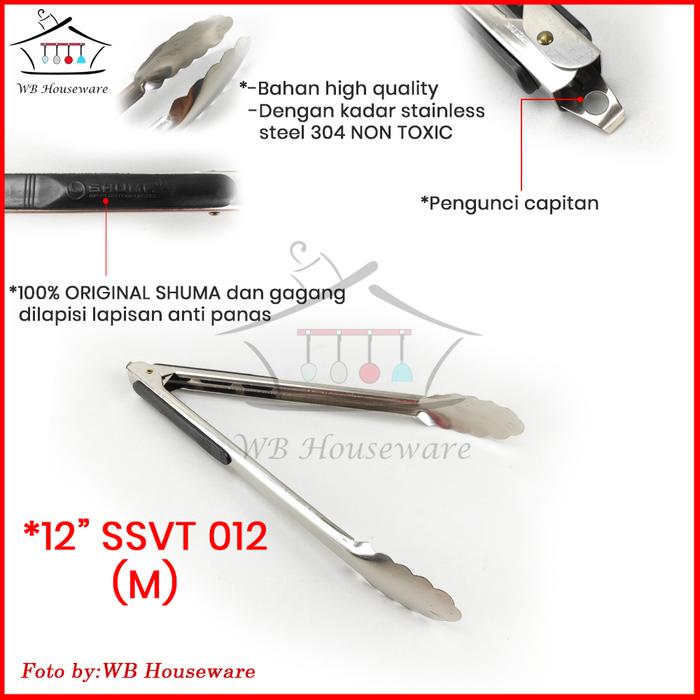 Gambar jepitan capitan stainless Makanan Kue Gorengan Panggangan Grill SHUMA - SSVT-012 12" dari WB Houseware undefined Tokopedia