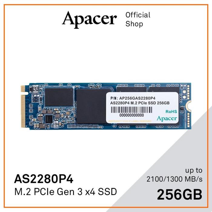 Promo SSD Apacer AS2280P4 256GB SSD NVMe PCIe Gen 3x4
