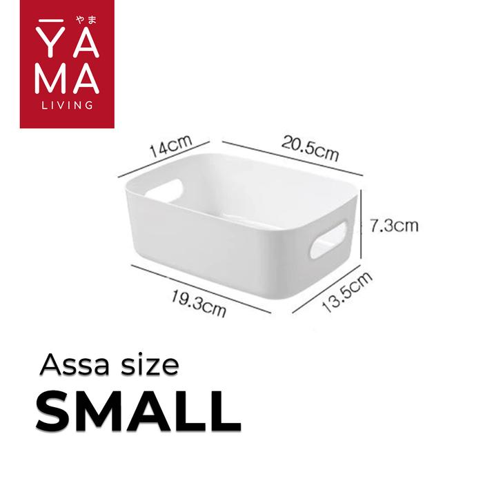 Gambar YAMA ASSA Storage Box Organizer Multifungsi Kotak Penyimpanan - Putih, Small dari Yama Living undefined Tokopedia