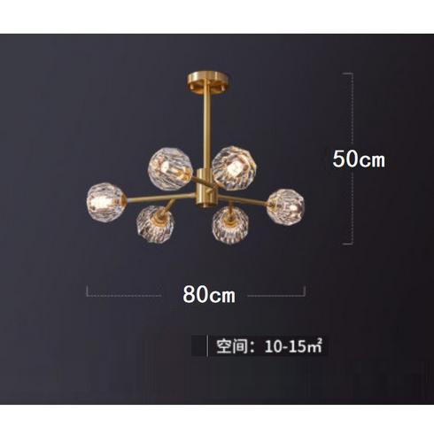 Gambar Lampu gantung kristal molekul mewah untuk kamar tidur / ruang makan - 6 lampu, Warm Light dari RakimSon undefined Tokopedia