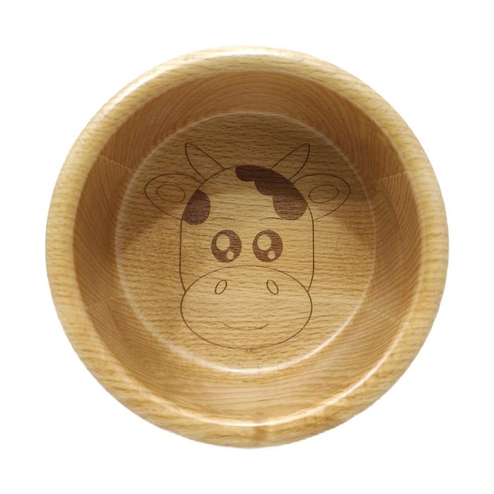 Gambar COOKS HABIT MANGKOK KAYU PRINTED BEECHWOOD - STRAIGHT BOWL - COW dari Cookshabit undefined Tokopedia