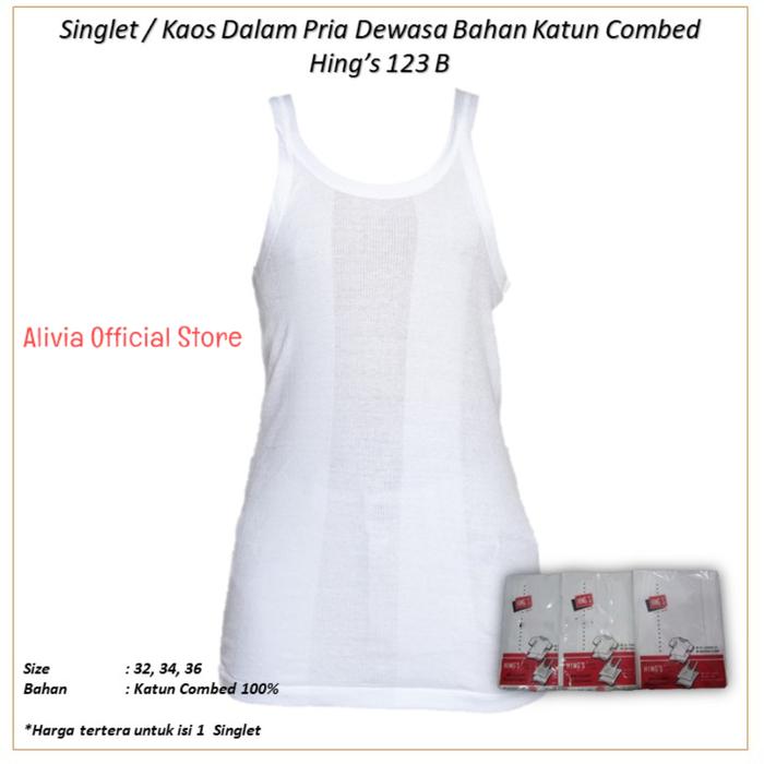 Gambar Hing’s 123 B | Kaos Kutang Pria / Singlet Kaos Dalam Cowok Dewasa - 32 dari Alivia Auliya undefined Tokopedia