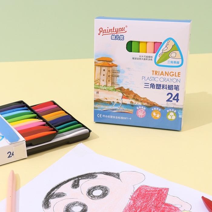 Gambar Krayon segitiga triangle - triangular crayon labs non toxic waterproof - 24 pcs dari Thaya Store 2 undefined Tokopedia