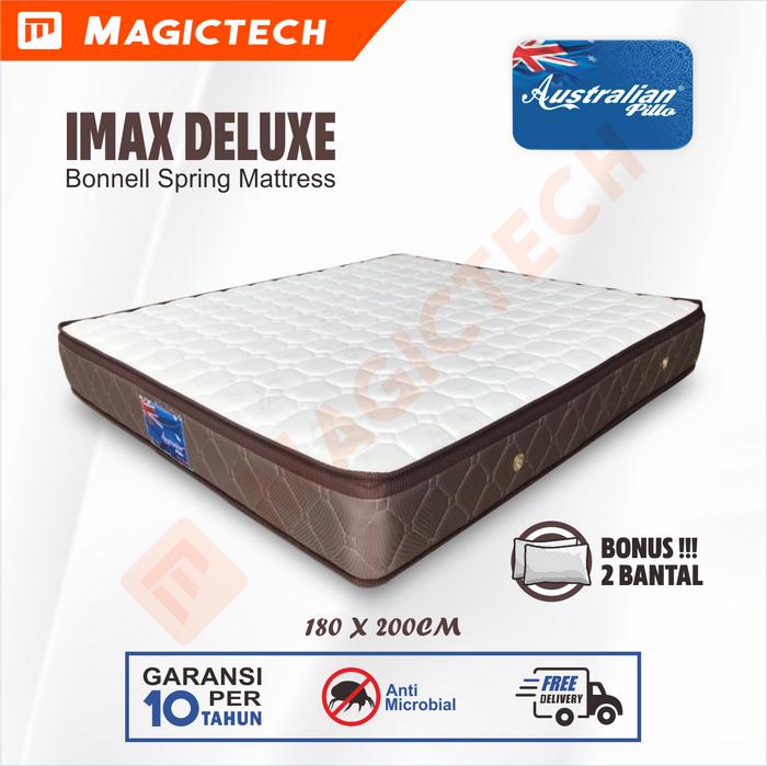 Gambar KASUR SPRING BED AUSTRALIAN PILLO IMAX DELUXE 180 X 200 MATRAS KING - Putih dari Magictech Batam undefined Tokopedia