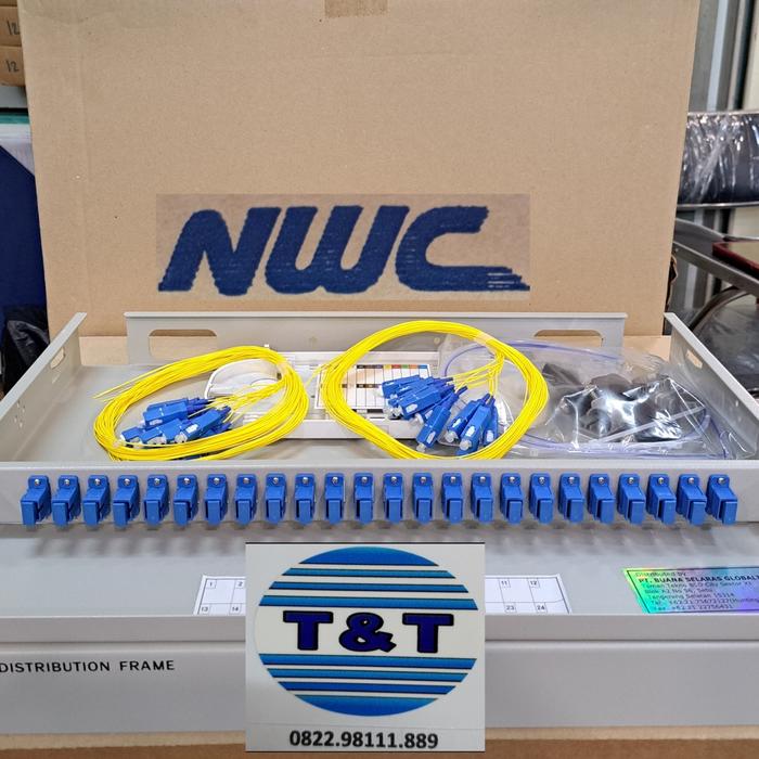 Jual NWC OTB ODF RACK 24 CORE FULL SET SC/UPC SINGLEMODE FIBER OPTIK ...