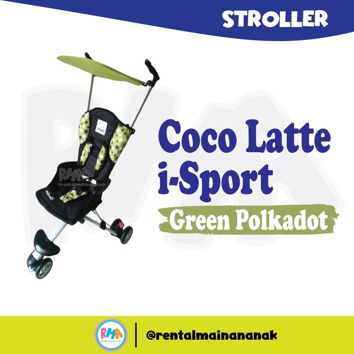 Gambar Sewa Stroller | Coco Latte i-Sport Green Polkadot dari Rental Mainan Anak undefined Tokopedia