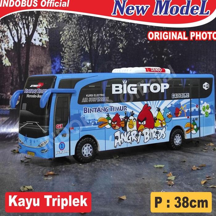 Gambar TERLARIS INDOBUS MINIATUR BUS BIS BINTANG TIMUR LIVERY ANGRY BIRD BIRU dari YAMAN TOKOPEDIA undefined Tokopedia