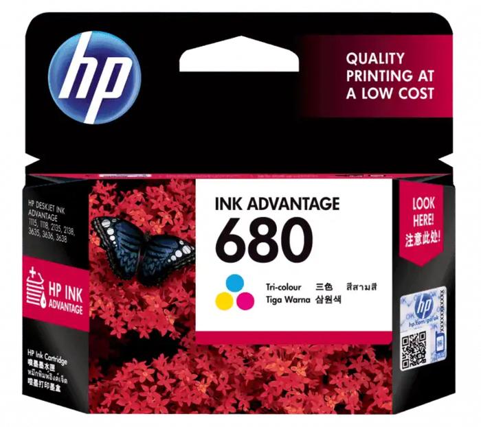 Gambar Tinta Printer HP 680 Black HP 680 Colour Original / Deskjet 2135 1115 - 680 Colour dari Toko Printer Bandung undefined Tokopedia