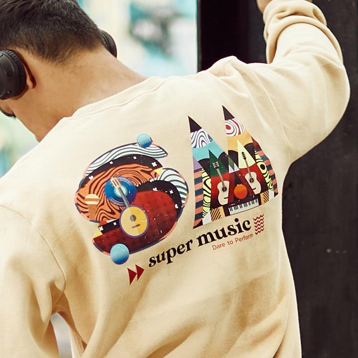 Gambar Crewneck SuperMusic Music Instrumen - Kaos Lengan Panjang - All Size dari SUPERSTORE OFFCL undefined Tokopedia