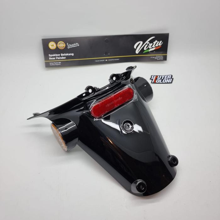 Gambar VIRTU EURO Spakbor belakang Rear Mudguard black Vespa Sprint Primavera - black glossy dari skuterkoloni undefined Tokopedia
