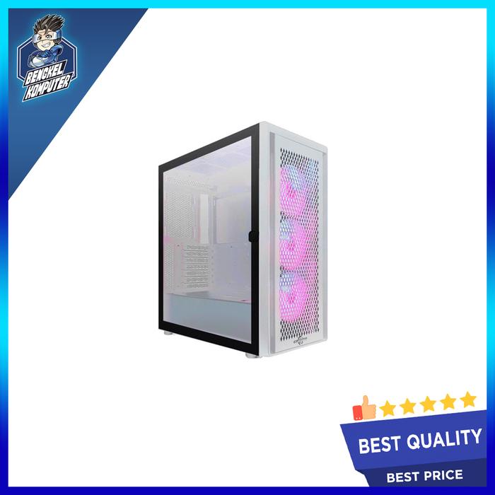 Gambar CASING PC CUBE GAMING STALLA WHITE dari bengkelkomputerptk undefined Tokopedia