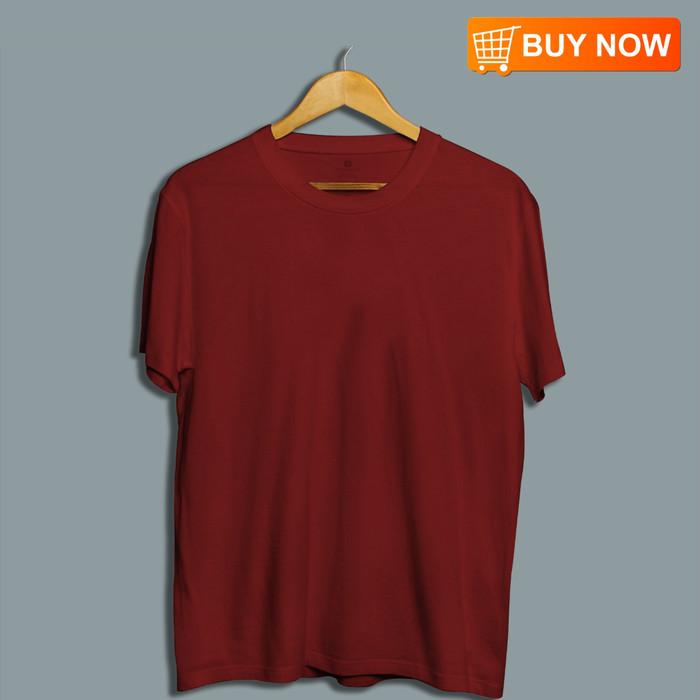 Gambar Kaos Polos Jumbo 5XL 6XL Pria Big size Lengan Pendek Cotton Combed 30s - Maroon, 2XL dari ZeeVana.Collection undefined Tokopedia